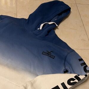 Hollister women Ombre Blue and White Hoodie